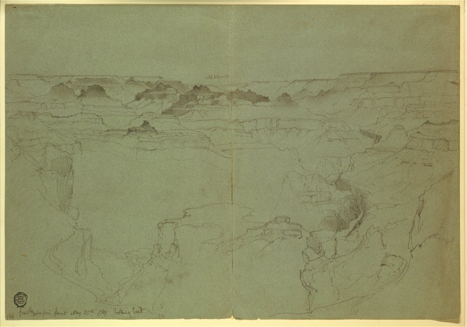 Drawing, The Grand Canyon from Hava Supai Point, Looking East, May 25, 1901 (CH 18189937)