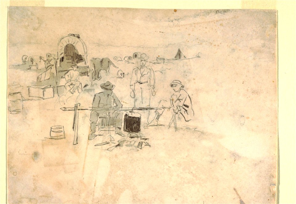 Drawing, Two Studies of a Bugler, 1862–64 (CH 18173703)