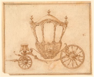 Drawing, Study of a Coach, ca. 1750 (CH 18114213-2)