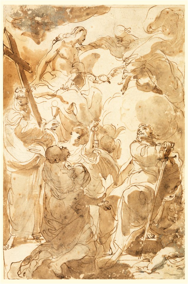 Drawing, The Trinity and the Apostles, St. Peter and St. Paul, 1770–80 (CH 18543335)