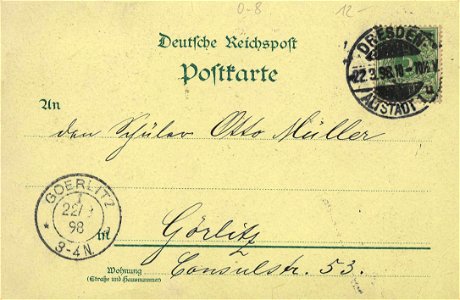 Dresden, Sachsen - Altstadt (back) (Zeno Ansichtskarten)