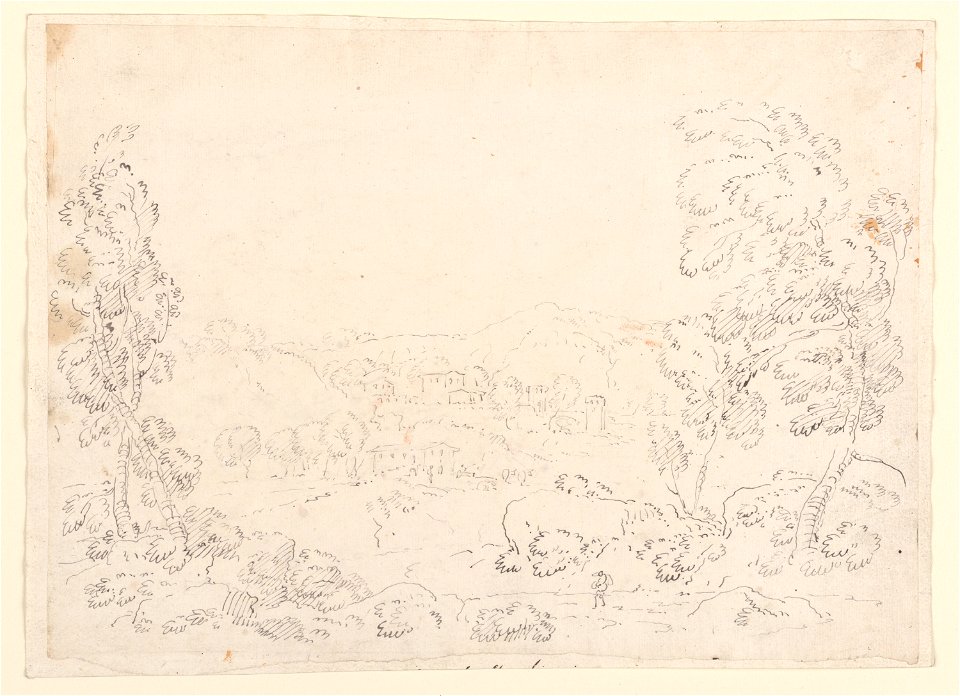 Drawing, View of a Village in Mountainous Country, 1770–86 (CH 18122735-2)