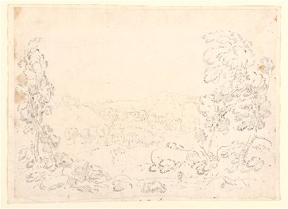 Drawing, View of a Village in Mountainous Country, 1770–86 (CH 18122735-2)