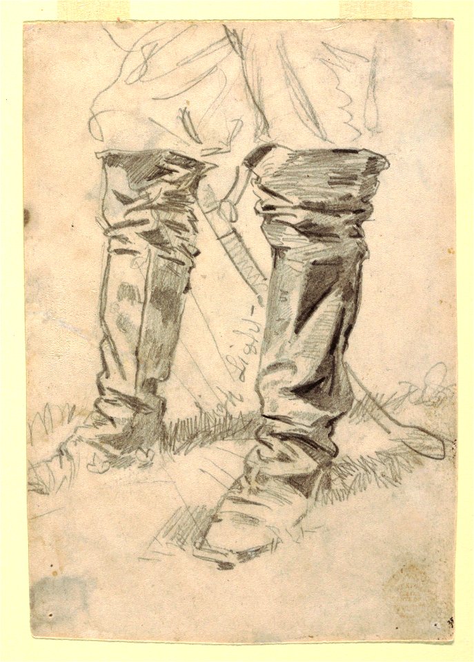 Drawing, Study of Cavalry Officer's Boots, 1862–64 (CH 18173699)