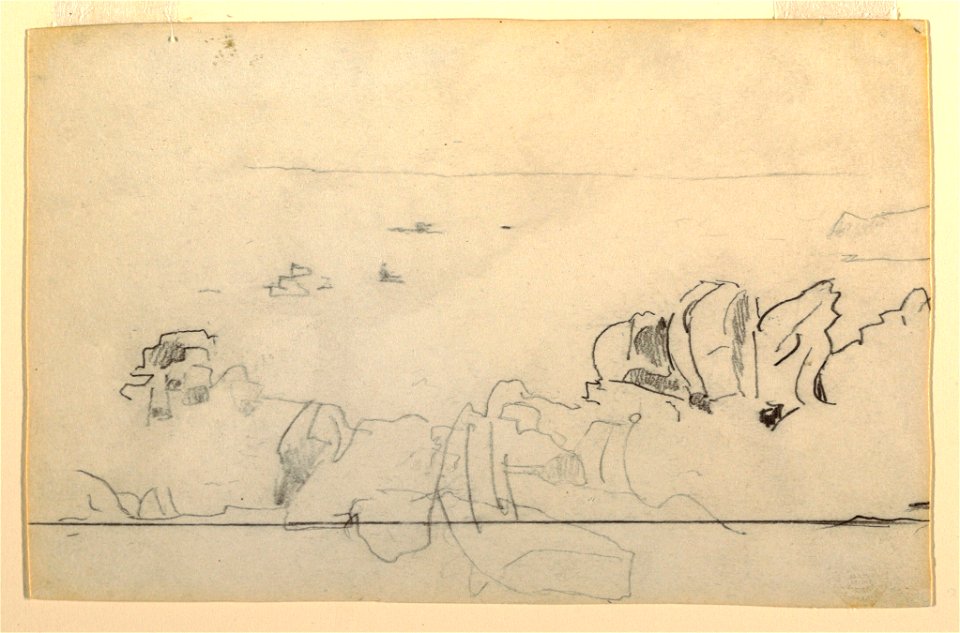 Drawing, View of the Sea from Cliffs, 1890–99 (CH 18174647)