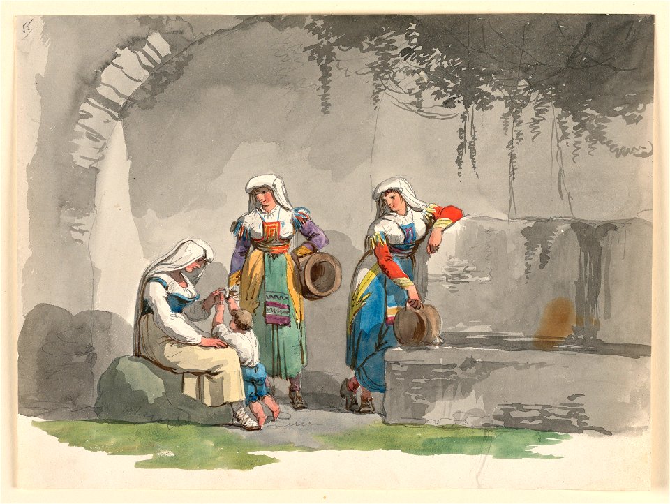 Drawing, Three South-Italian Women, 1807–08 (CH 18329695)