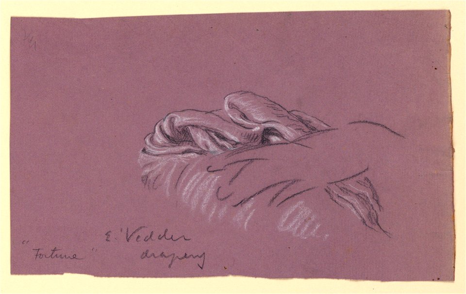 Drawing, Study of Drapery of Fortune, ca. 1890 (CH 18404521)