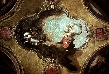 Dresden, Zwinger, Französischer Pavillon, Marmorsaal, Heinrich Christoph Fehling, Apollo auf dem Sonnenwagen, Figur 1