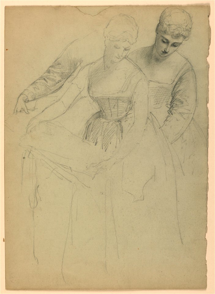Drawing, Woman Standing, Separate, 1860 (CH 18565951)