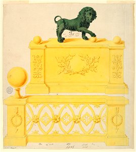 Drawing, Two designs for andirons, 1800–1825 (CH 18326081)