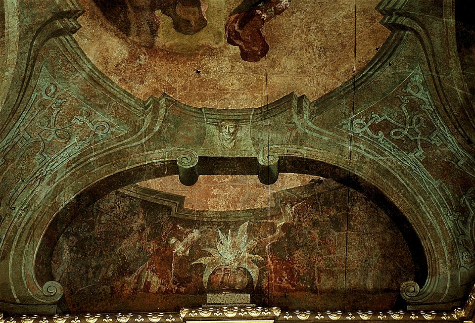 Dresden, Zwinger, Französischer Pavillon, Marmorsaal, Heinrich Christoph Fehling, Der Triumph der Aurora, Figur 8