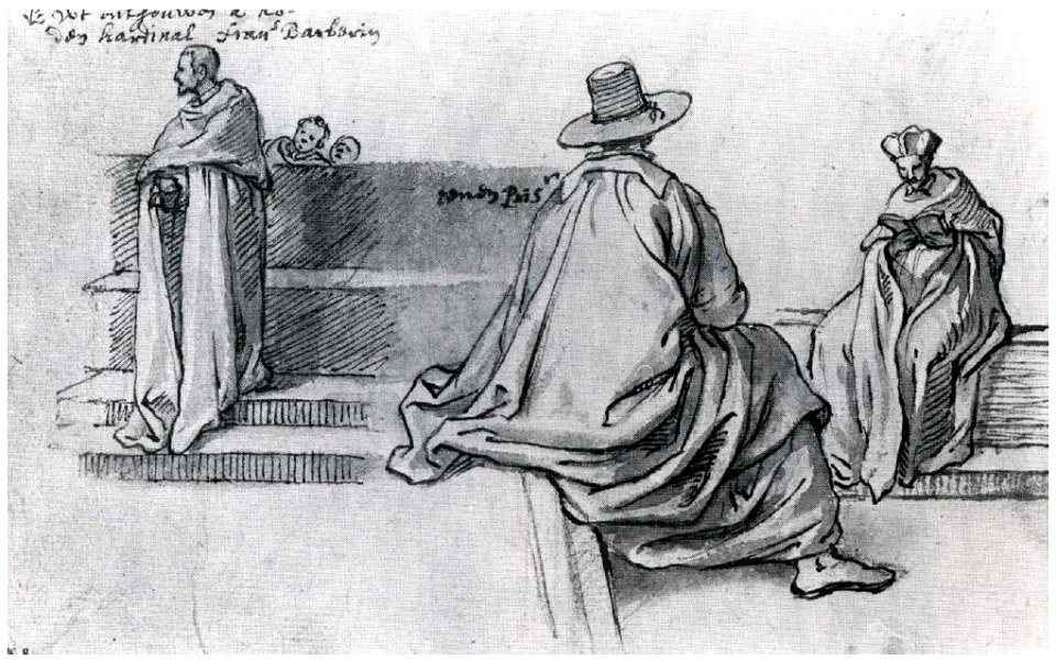 Pieter van Lint - Cardinal Barberini and other figures