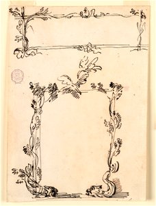 Drawing, Two sketches for cartouches, before 1775 (CH 18115229)
