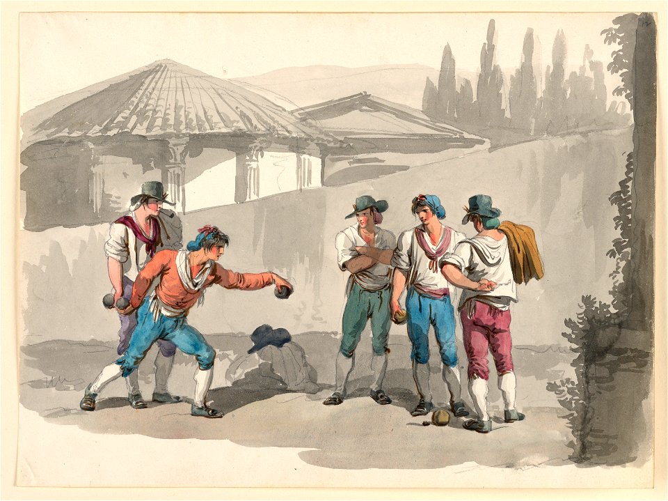 Drawing, The Boccia Game, 1807–08 (CH 18329637)