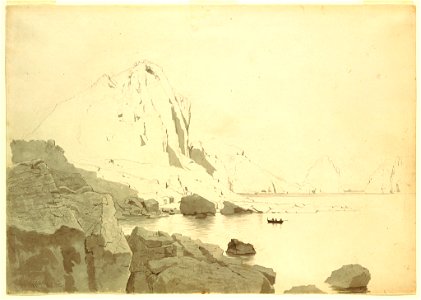 Drawing, View of Capri, Italy, Showing the Southern Coast and The Faraglione, ca. 1865 (CH 18395003)