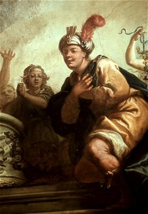 Dresden, Zwinger, Mathematisch-Physikalischer Salon, Louis de Silvestre, Opferszene, Figur 6