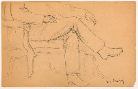 Drawing, William H. Macy Seated, Lower Body; Verso- Right Hand, 1884 (CH 18567283)