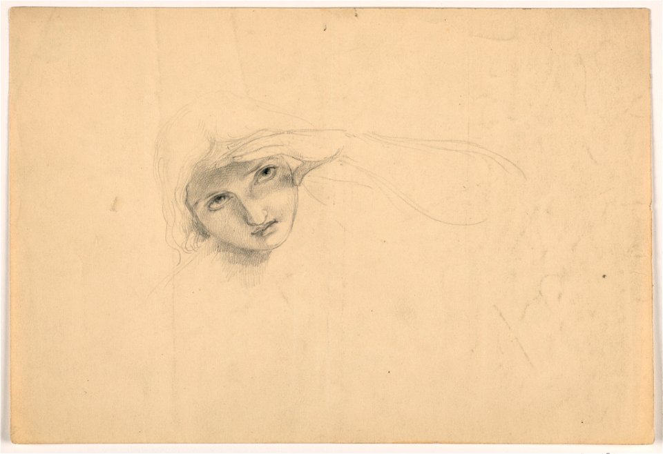 Drawing, Woman Shielding Her Eyes, ca. 1844 (CH 18565915)