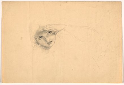 Drawing, Woman Shielding Her Eyes, ca. 1844 (CH 18565915)