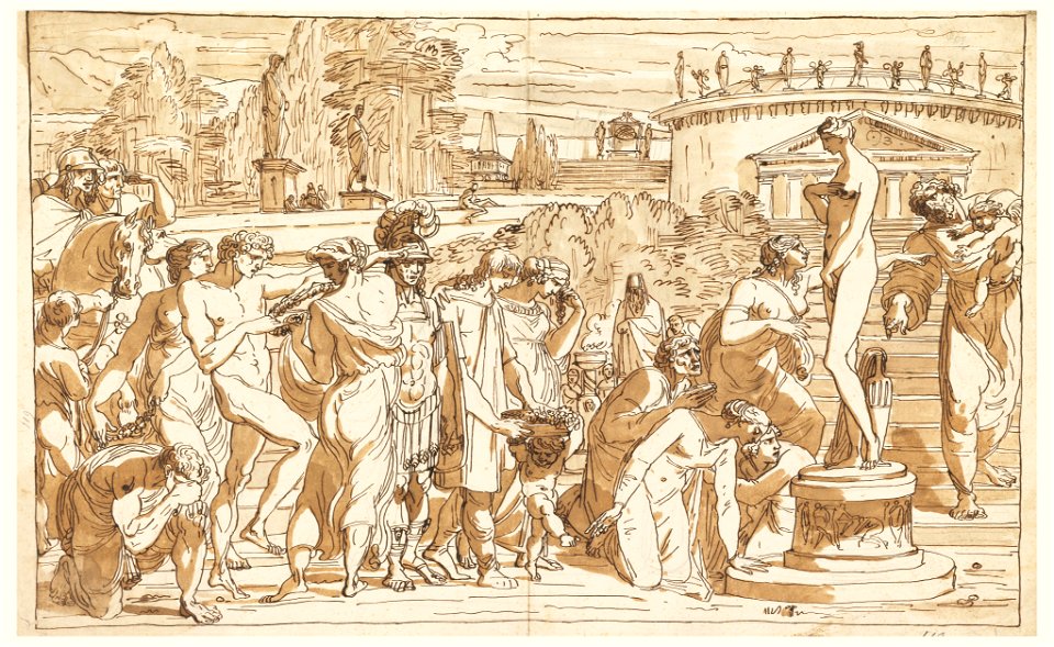 Drawing, Worship of Venus in a Classical Landscape, ca. 1820 (CH 18114491)