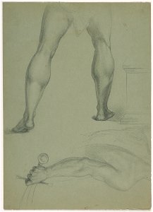 Drawing, Two Anatomical Studies, ca. 1850 (CH 18566227)