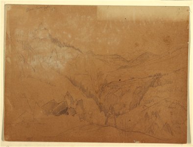 Drawing, Yellowstone, Above Tower Falls, 1871 (CH 18189459)