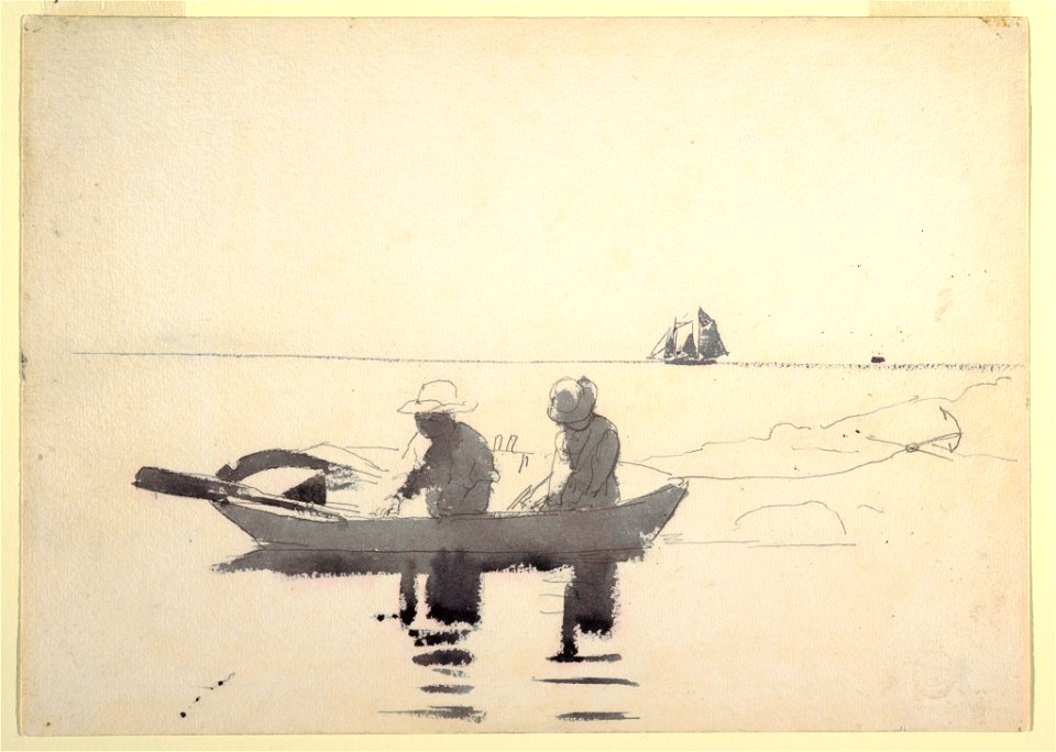 Drawing, Two Figures in a Rowboat, 1880 (CH 18174507)