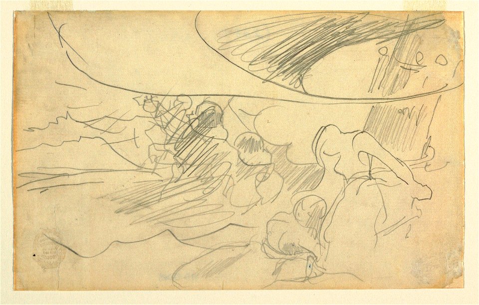 Drawing, Two Women Lashed to a Boat's Mast, 1895 (CH 18174405)