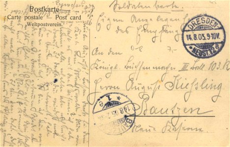 Dresden, Sachsen - Drahtseilbahn mit Luisenhof (back) (Zeno Ansichtskarten)