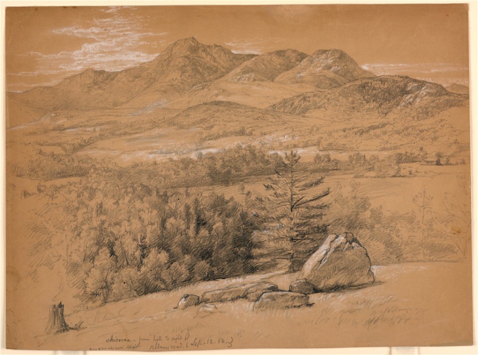 Drawing, View of Mount Chocorua, from Hill to Right of Albany Road, September 12, 1854 (CH 18566009)