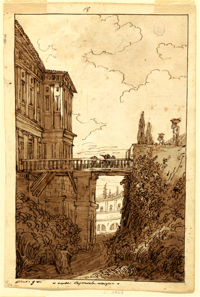 Drawing, Villa Farnese- in the Moat of Caprarola, ca. 1813 (CH 18113669)