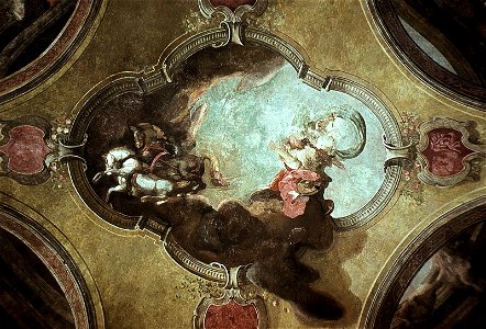 Dresden, Zwinger, Französischer Pavillon, Marmorsaal, Heinrich Christoph Fehling, Apollo auf dem Sonnenwagen, Figur 2