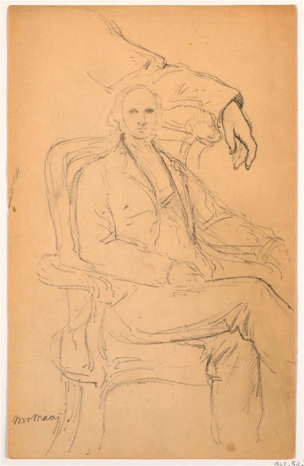 Drawing, William H. Macy Seated, Separated Left Arm Study, 1884 (CH 18567285)