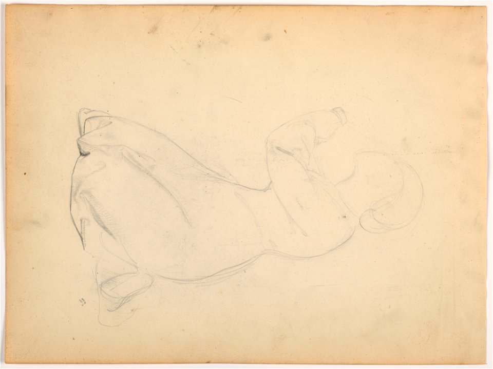 Drawing, Woman Kneeling, ca. 1852 (CH 18566937)