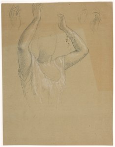 Drawing, Woman With Hands Raised A, 1844–45 (CH 18566237)