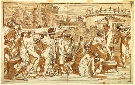Drawing, Worship of Venus in a Classical Landscape, ca. 1820 (CH 18114491-2)