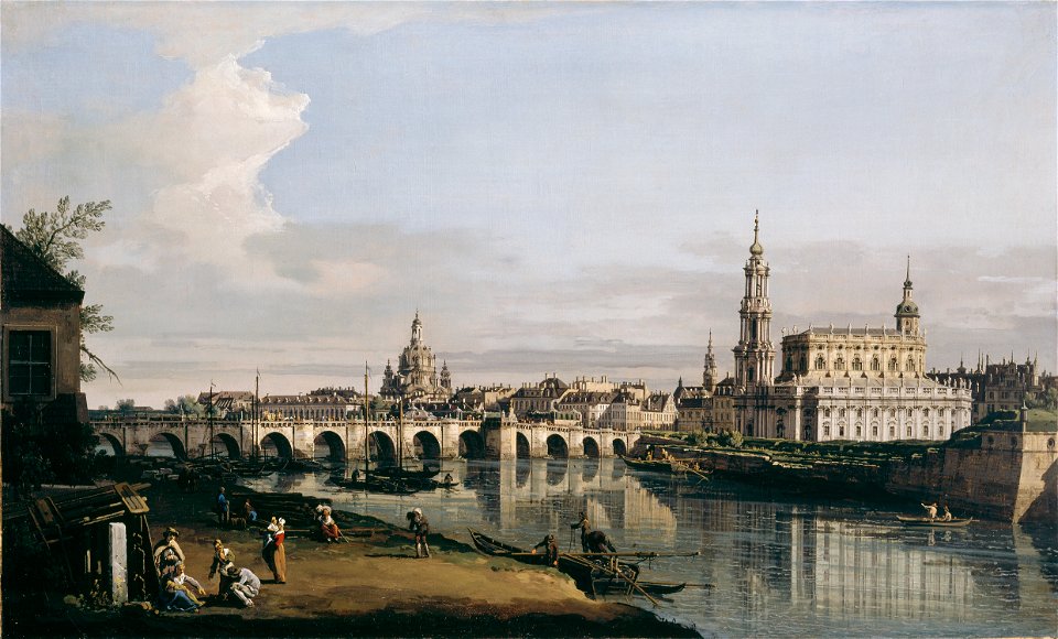 Dresden from the Right Bank of the Elbe, below the Augustus Bridge P274