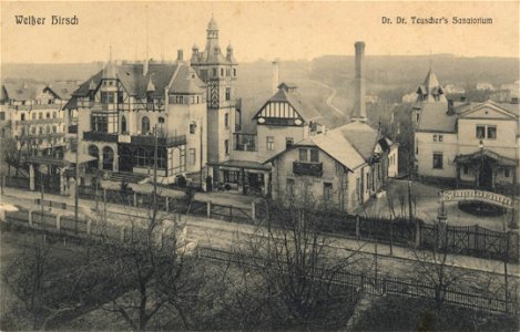 Dresden, Sachsen - Dr. Teuschers Sanatorium (Zeno Ansichtskarten). Free illustration for personal and commercial use.