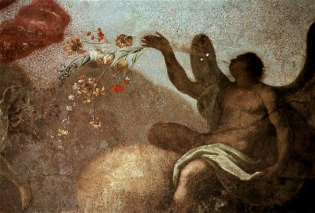 Dresden, Zwinger, Französischer Pavillon, Marmorsaal, Heinrich Christoph Fehling, Flora mit Gefolge, Figur 5