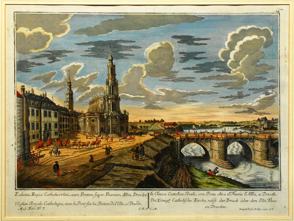 Dresden Hofkirche um 1750