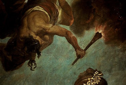 Dresden, Zwinger, Mathematisch-Physikalischer Salon, Louis de Silvestre, Personifikation der Fama, Figur 2