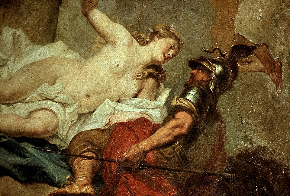 Dresden, Zwinger, Mathematisch-Physikalischer Salon, Louis de Silvestre, Psyche und Amor, Figur 3