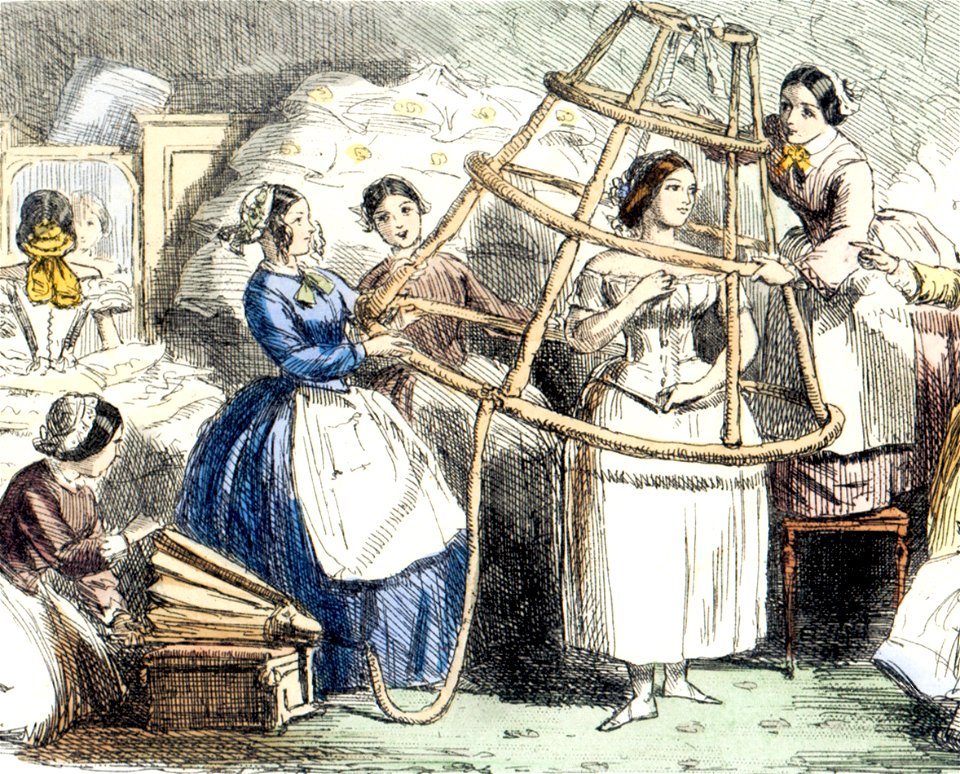 Dressing for the Ball in 1857, Punch's Pocket Book (cropped)