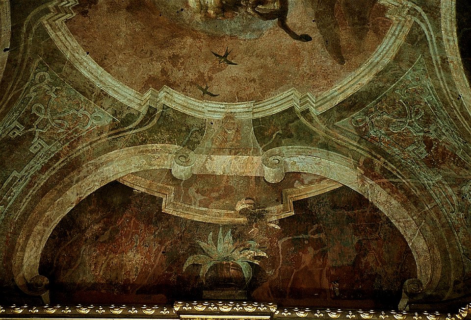 Dresden, Zwinger, Französischer Pavillon, Marmorsaal, Heinrich Christoph Fehling, Der Triumph der Aurora, Figur 7