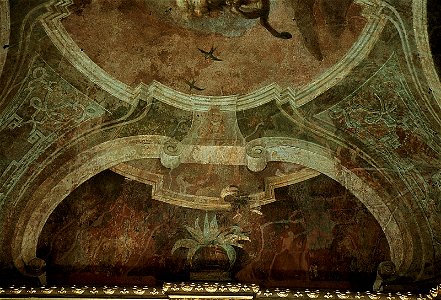 Dresden, Zwinger, Französischer Pavillon, Marmorsaal, Heinrich Christoph Fehling, Der Triumph der Aurora, Figur 7