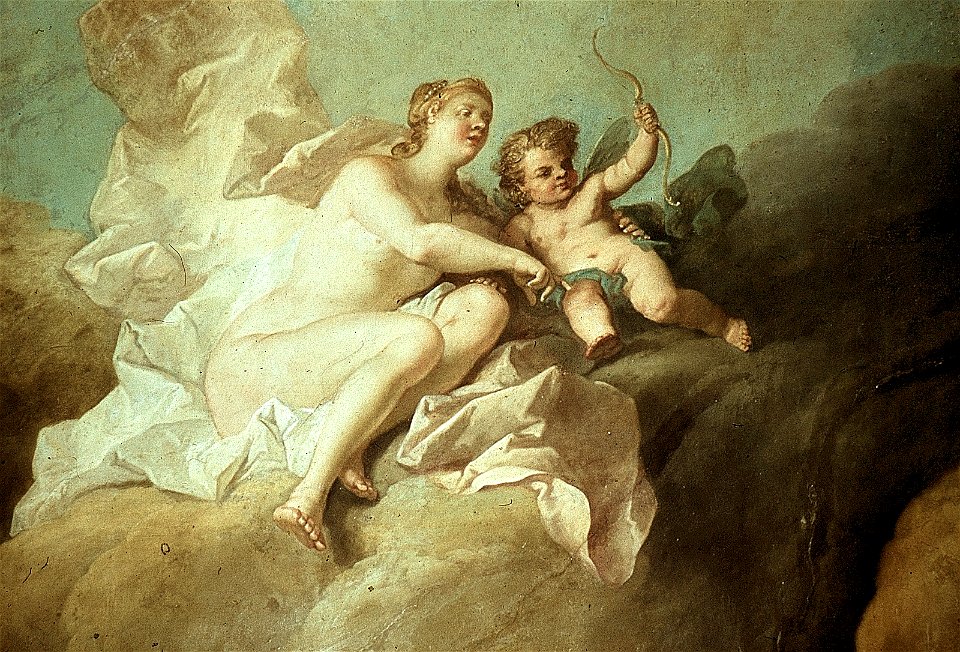 Dresden, Zwinger, Mathematisch-Physikalischer Salon, Louis de Silvestre, Die Toilette der Venus, Figur 6