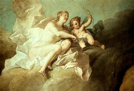 Dresden, Zwinger, Mathematisch-Physikalischer Salon, Louis de Silvestre, Die Toilette der Venus, Figur 6