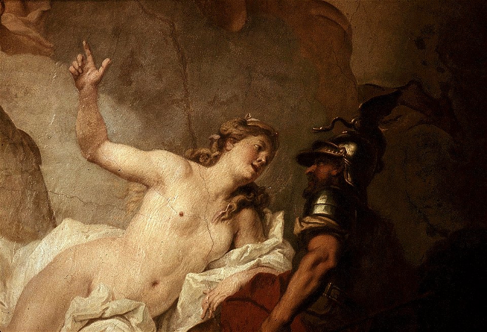 Dresden, Zwinger, Mathematisch-Physikalischer Salon, Louis de Silvestre, Psyche und Amor, Figur 4