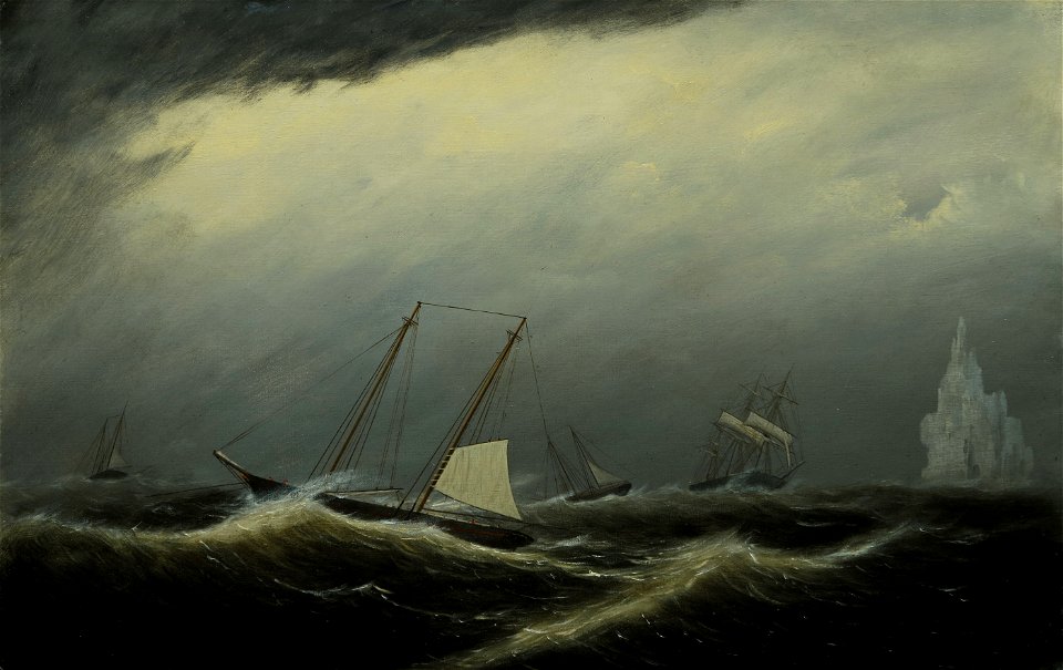 Fishermen in a Gale on the Grand Banks by Clement Drew