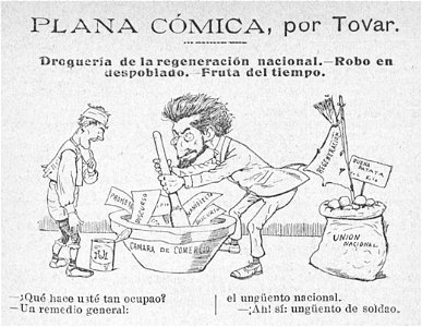 Droguería de la regeneración nacional, por Tovar